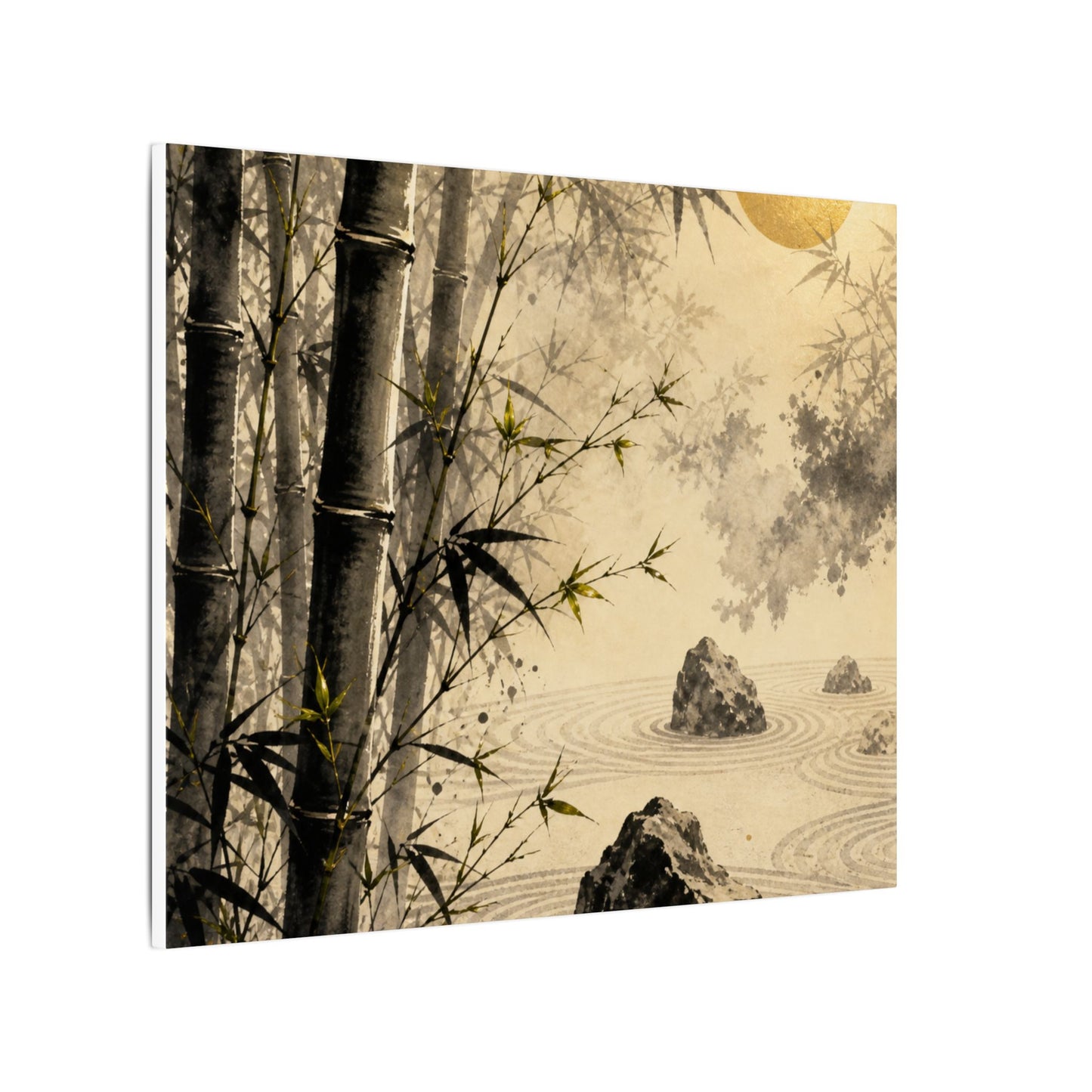 Peaceful Bamboo Grove Canvas Art - Karesansui Zen