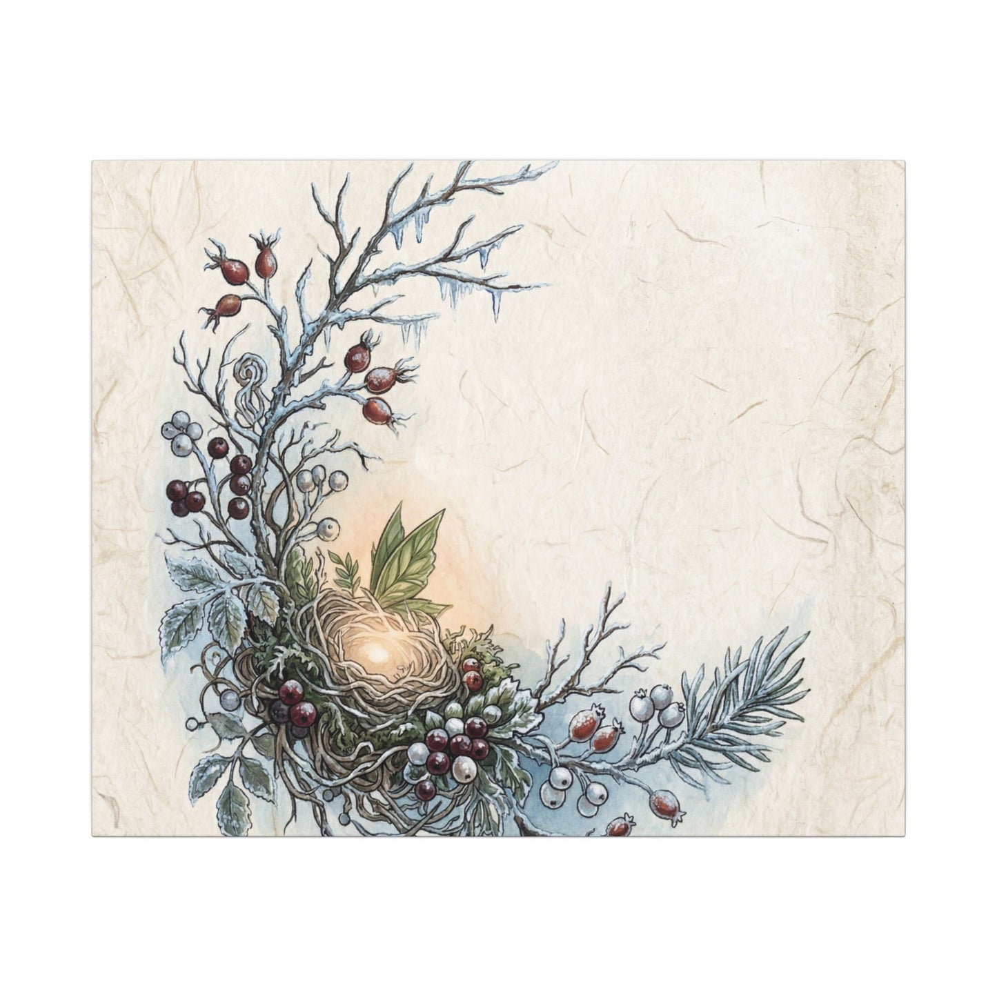 Winter Shoji Screen Forest Whimsy Canvas Art | Enchanting Decor