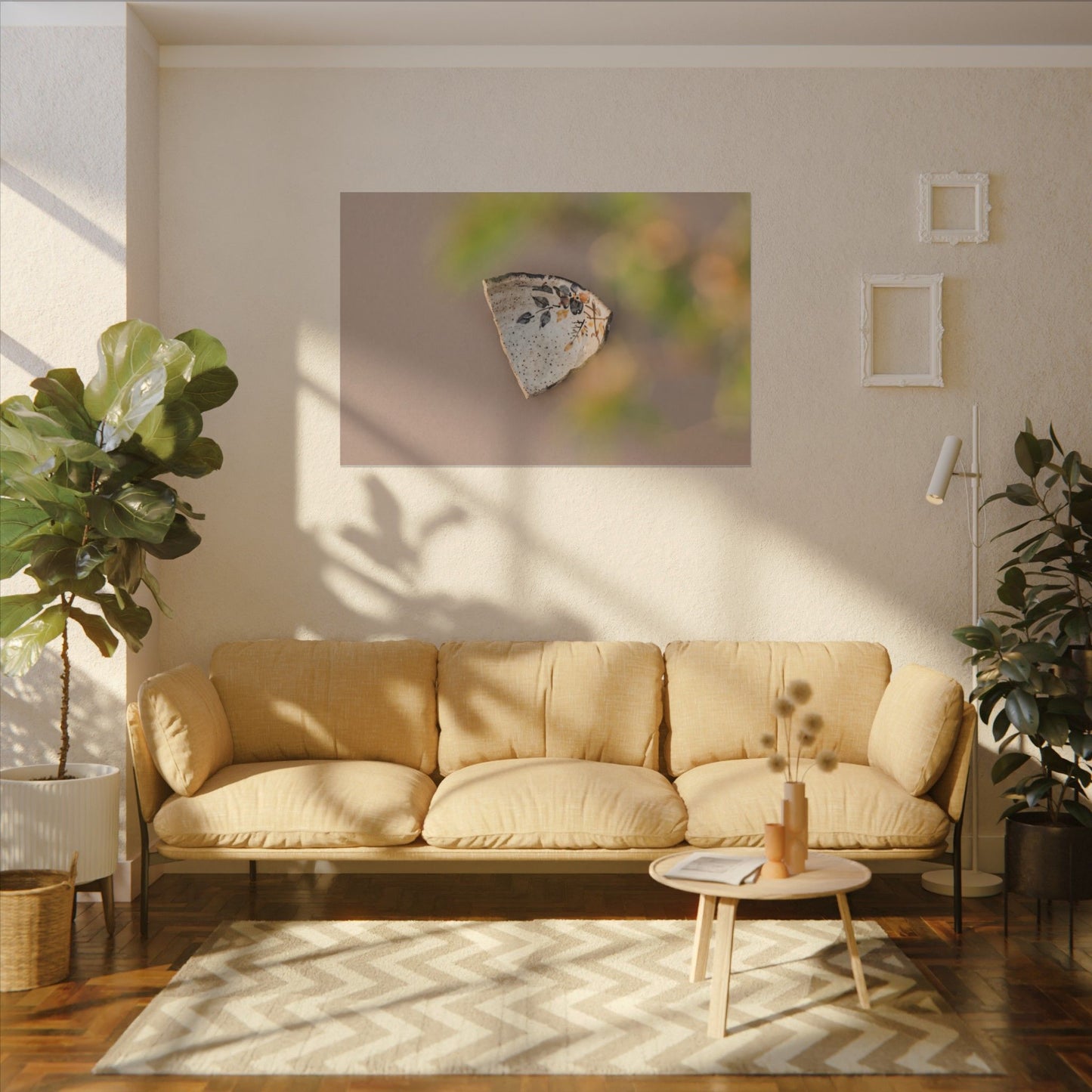 Ceramic Bowl Canvas Art | Spring Japandi Japanese Pattern Art