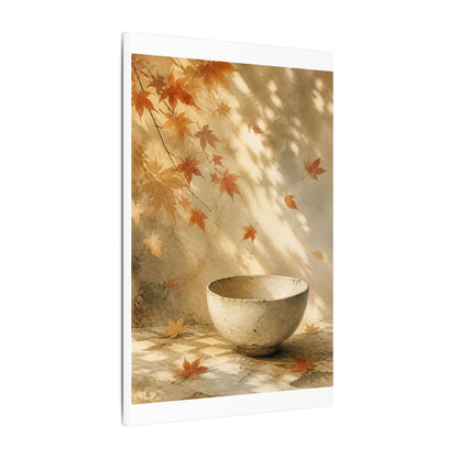 Japandi Ceramic Bowl in Dappled | Watercolor Canvas Art