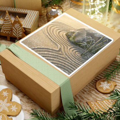 Peaceful Rock Garden Sticker - Ukiyo E Inspired Zen