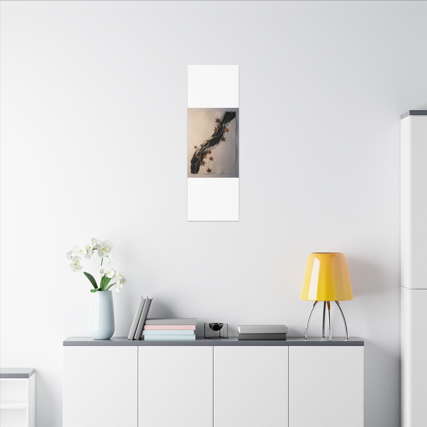 Dawn Ink Brushstroke Canvas Art - Kintsugi Ma