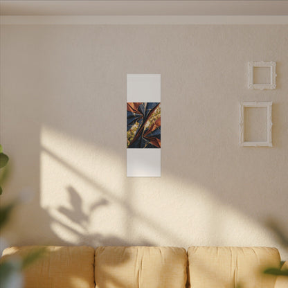 Kintsugi Paper Fold in Golden Hour | Crackle Gold Canvas Art