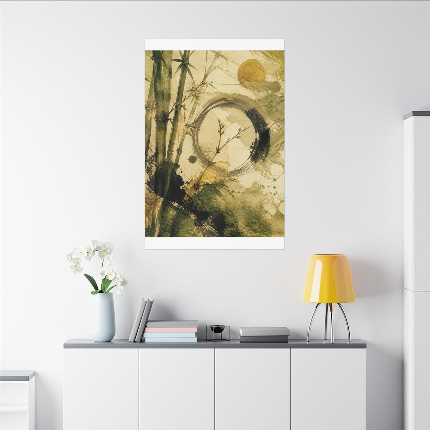 Ink Brushstroke Sumi E Canvas Art | Calm Zen Art