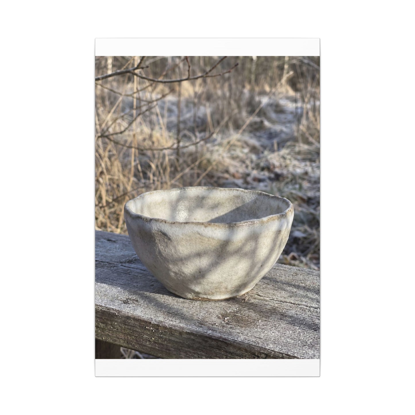Dappled Ceramic Bowl Canvas Art - Japandi Fukinsei