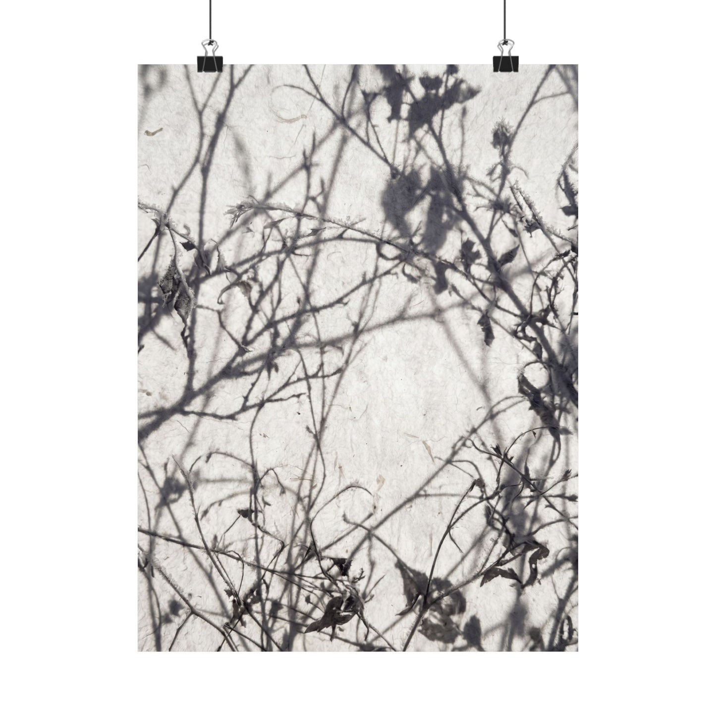 Shadow Play Wall Art Print | Winter Japandi Japanese Pattern Art