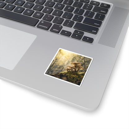 Golden Hour Wild Mushrooms Sticker - Japandi Ma