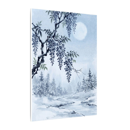 Seijaku Wisteria Canvas Art - Zen Sumi E
