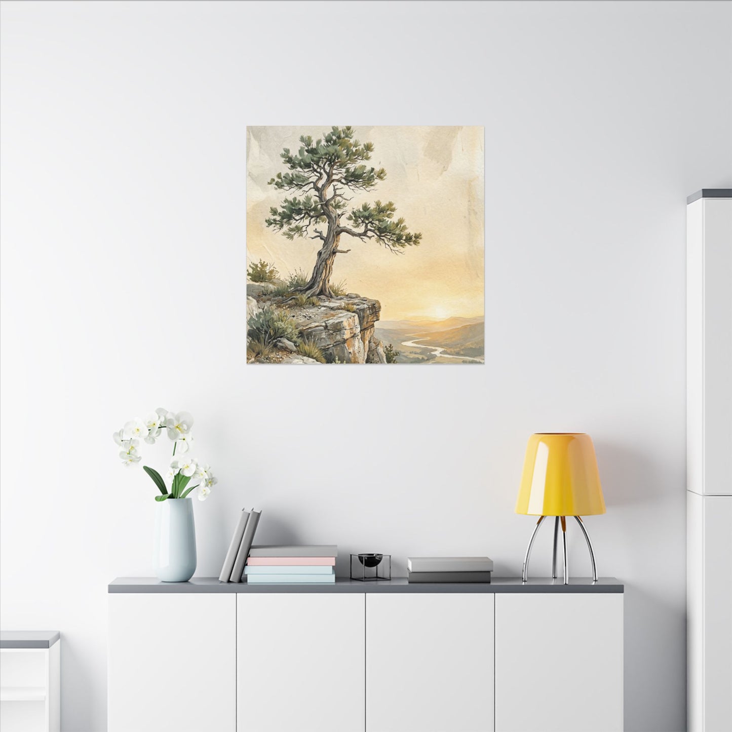 Pine Tree Canvas Art | Summer Japandi Texture Art