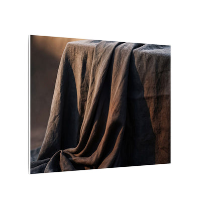 Silk Drape Canvas Art | Winter Dark Japandi Shadow Zen Art