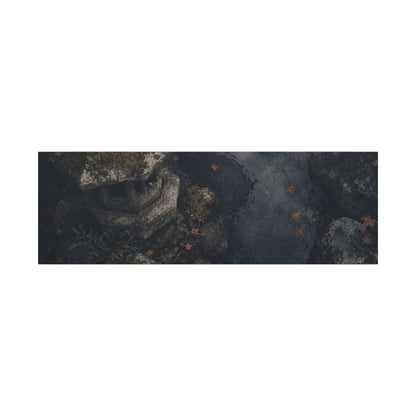 Stone Lantern Canvas Art | Autumn Japandi Texture Art
