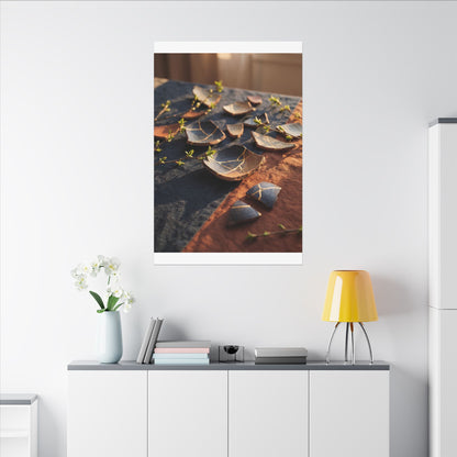 Spring Broken Pottery Gold Vein Canvas Art | Philosophical Decor