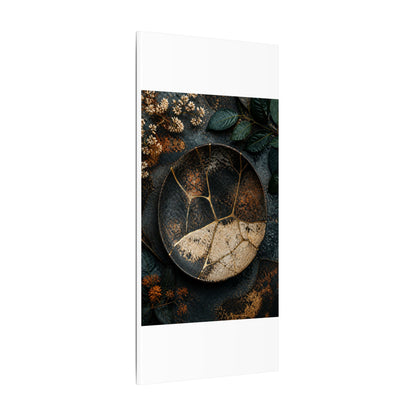 Kintsugi Rust Patina in Dawn | Gold Repair Canvas Art