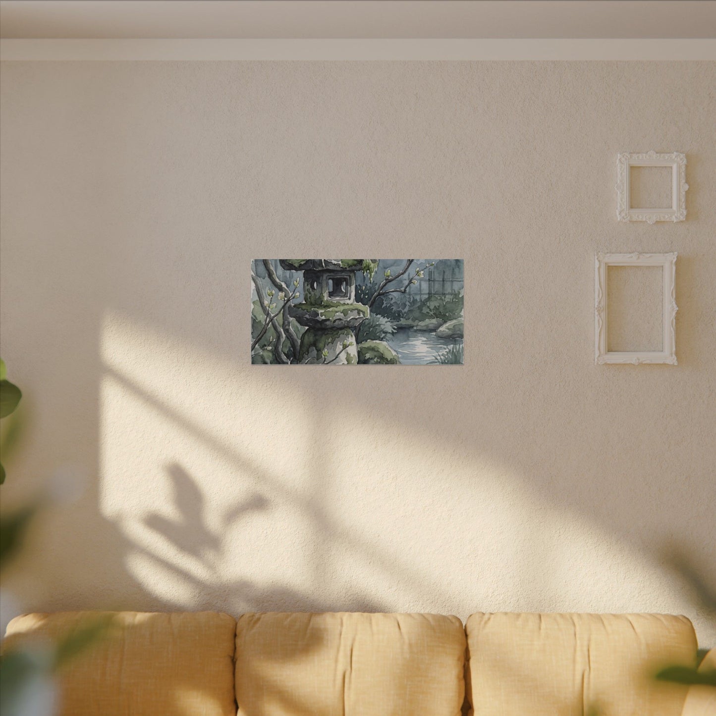 Moonlight Stone Lantern Canvas Art - Japandi Seijaku