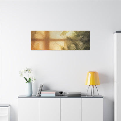 Cozy Shoji Screen Canvas Art - Watercolor Japandi
