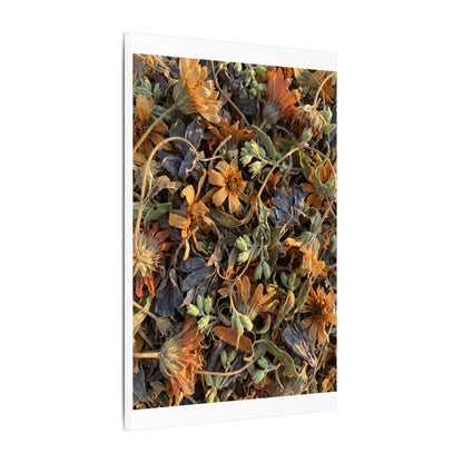 Spring Dried Flowers Japanese Pattern Canvas Art | Warm Decor