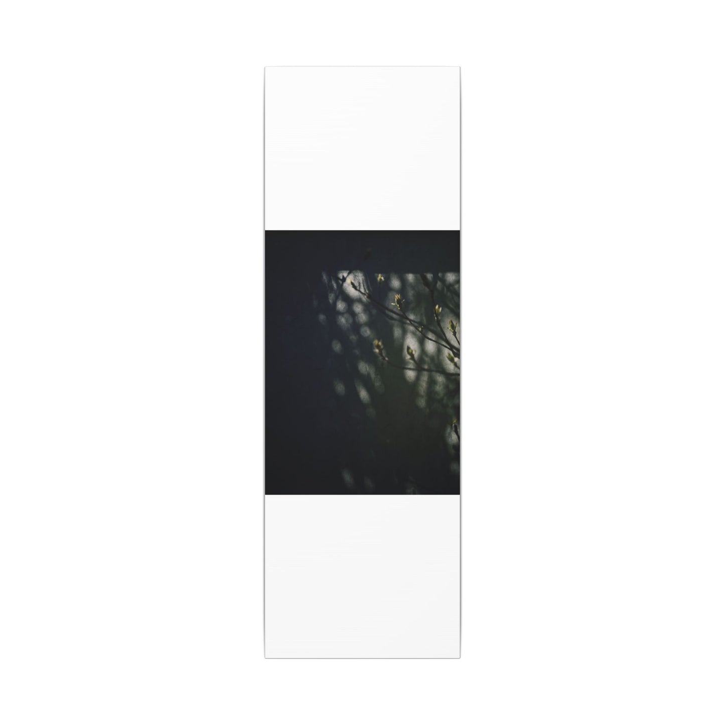Dark Japandi Shoji Screen in Dappled | Moody Minimal Canvas Art