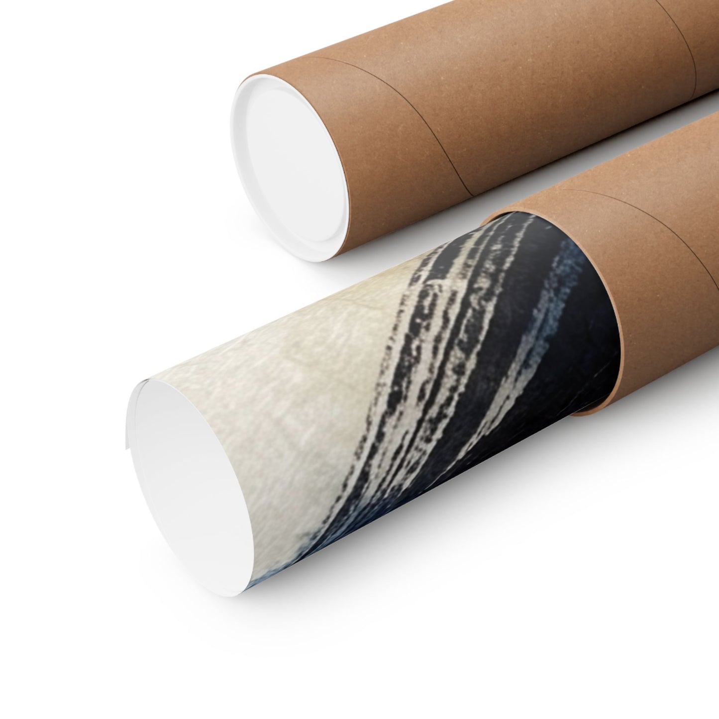 Zen Ink Brushstroke in Golden Hour | Karesansui Wall Art Print