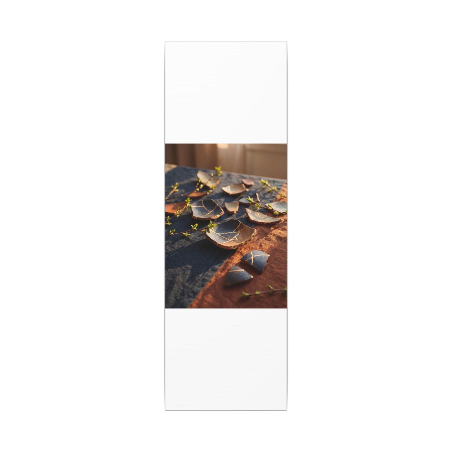 Spring Broken Pottery Gold Vein Canvas Art | Philosophical Decor