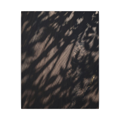 Shadow Play Summer Canvas Art | Dark Japandi Moody Design