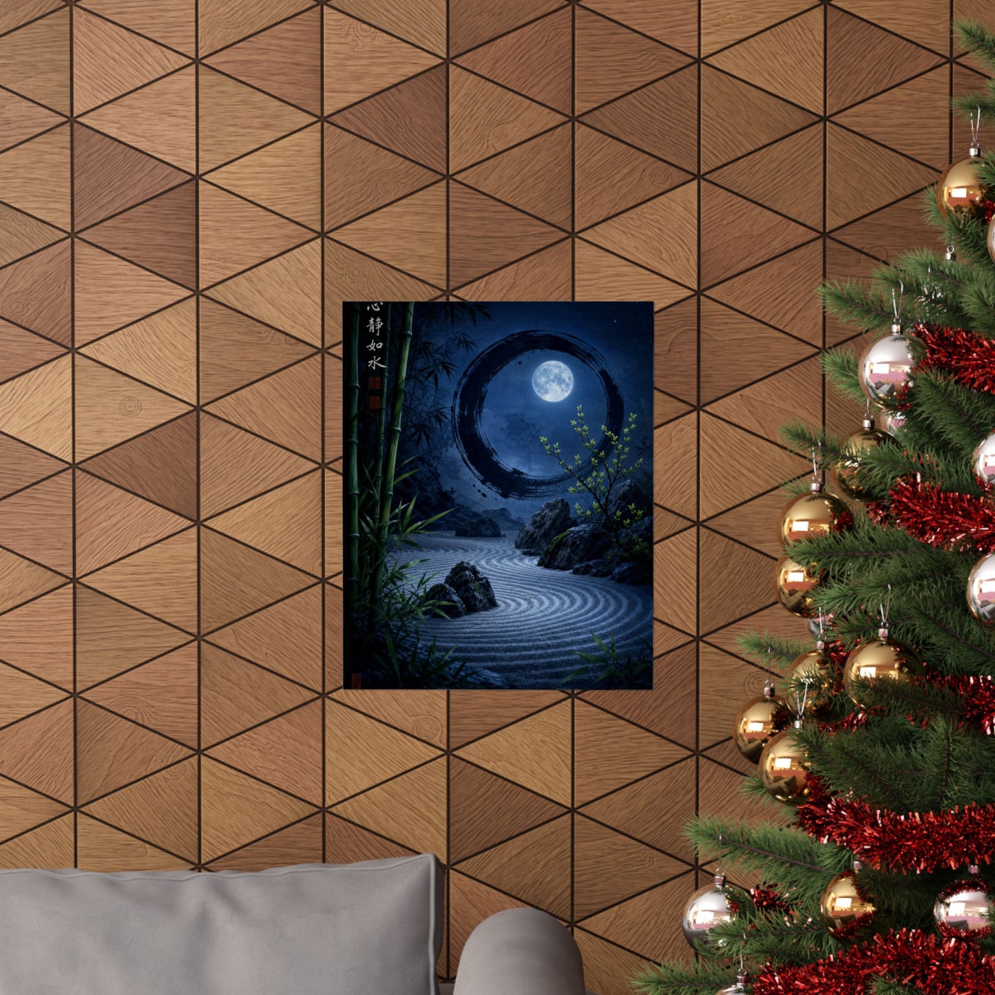 Fukinsei Rock Garden Wall Art Print - Zen Enso