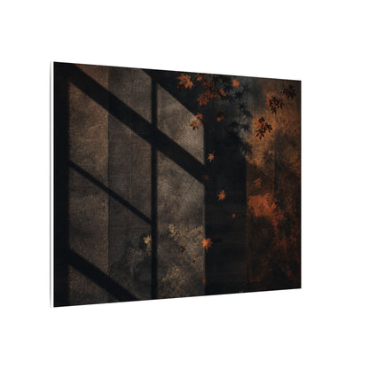 Sophisticated Shadow Play Canvas Art - Dark Texture Dark Japandi