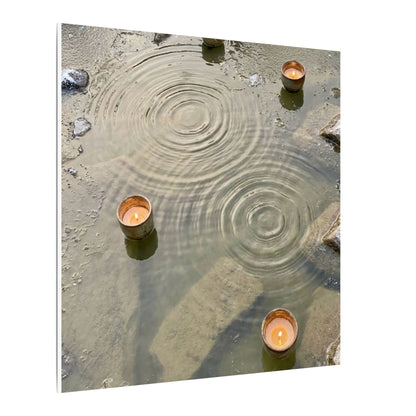 Water Ripple Canvas Art | Winter Japandi Japanese Pattern Art