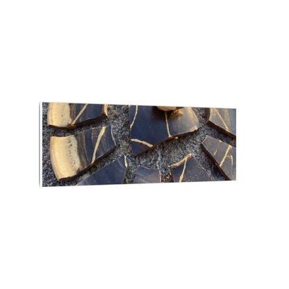 Golden Hour Broken Pottery Canvas Art - Kintsugi Datsuzoku
