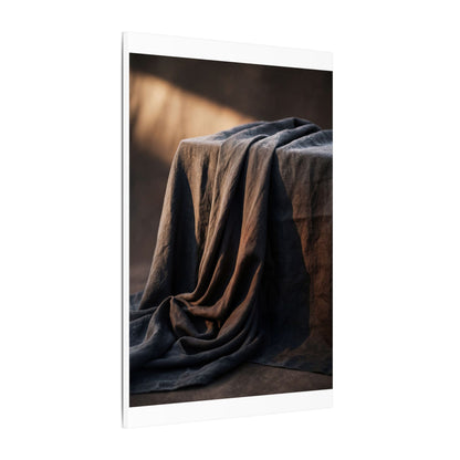 Silk Drape Canvas Art | Winter Dark Japandi Shadow Zen Art