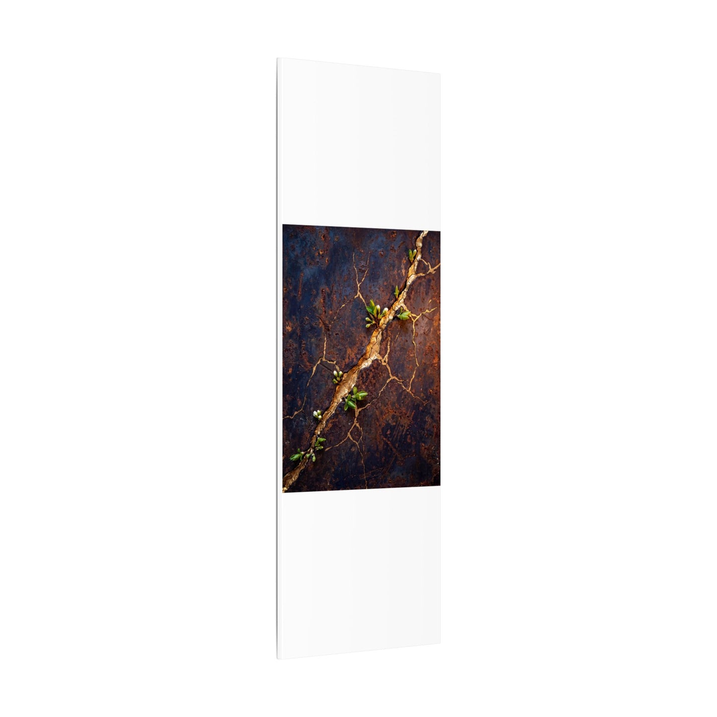 Rust Patina Spring Canvas Art | Kintsugi Resilient Design