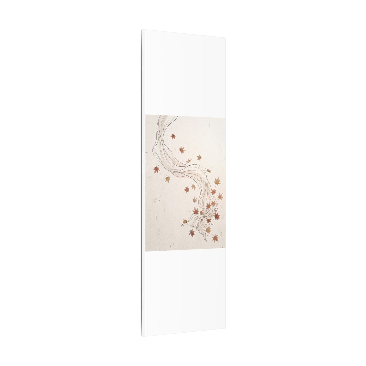 Japandi Silk Drape in Dawn | Minimal Line Canvas Art