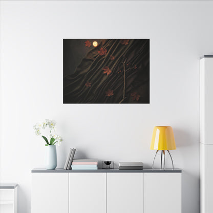 Autumn Silk Drape Moody Minimal Canvas Art | Moody Decor
