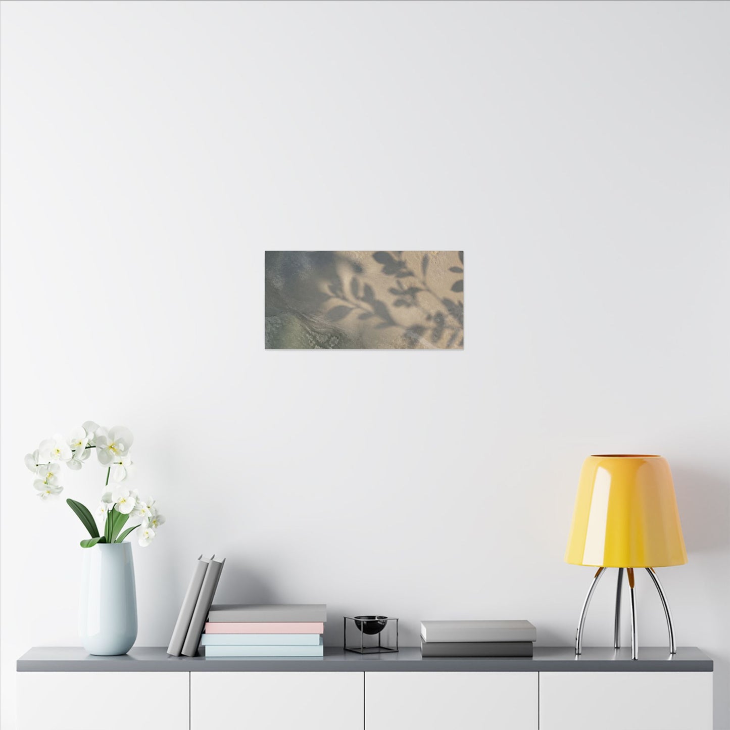 Japandi Shadow Play in Moonlight | Texture Canvas Art