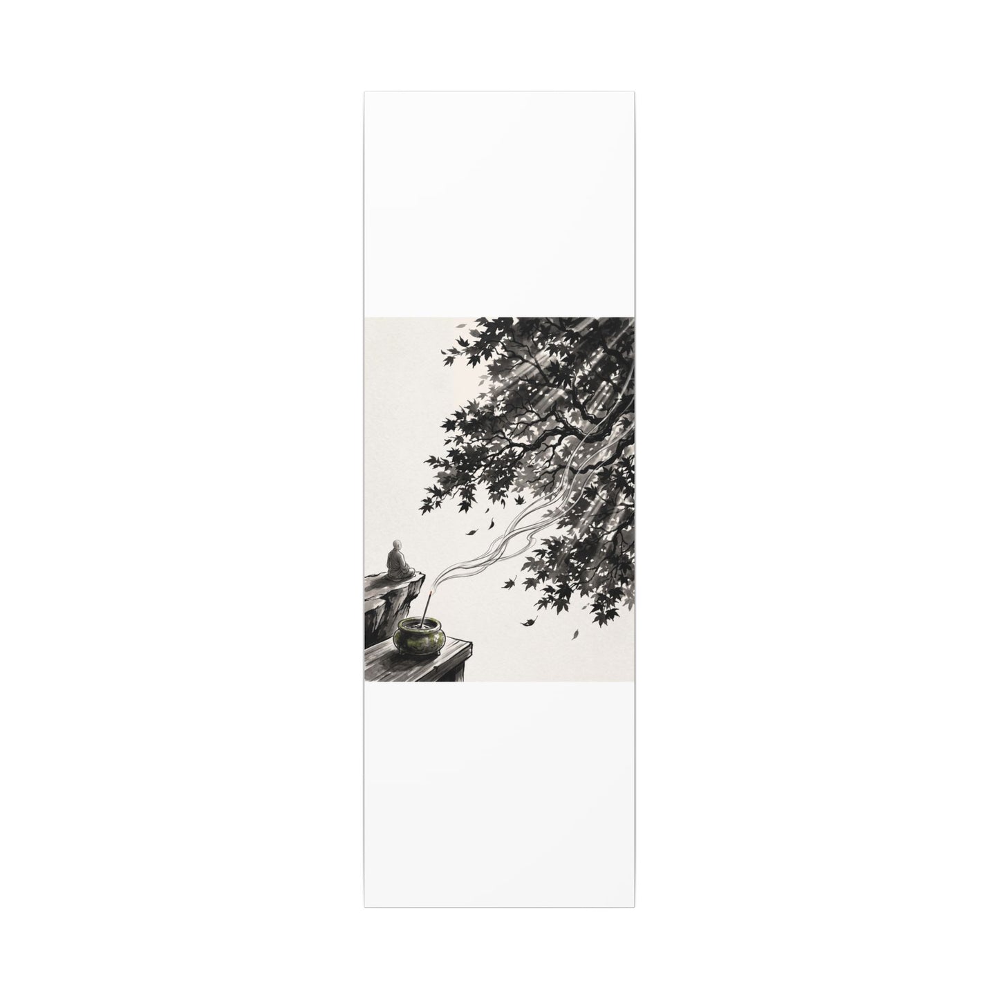 Serene Incense Smoke Canvas Art - Ukiyo E Inspired Zen