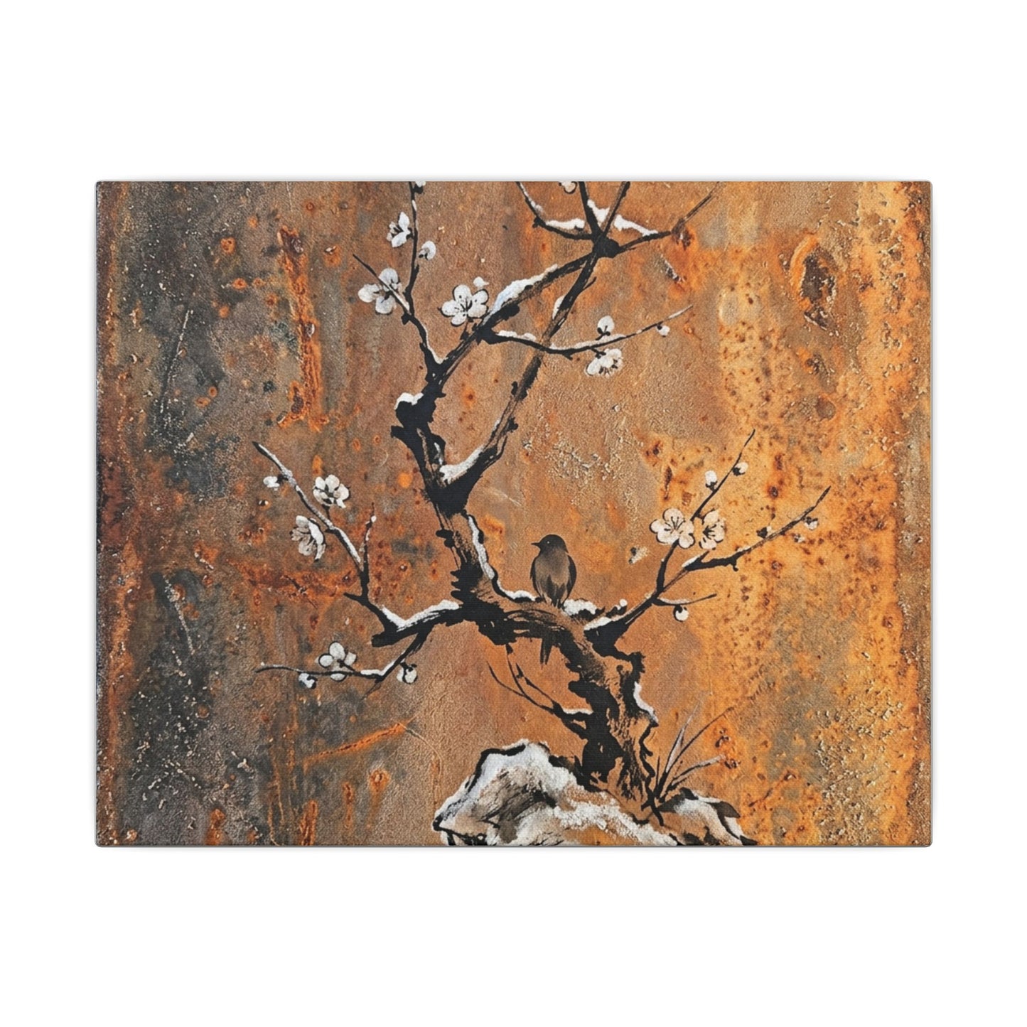 Datsuzoku Rust Patina Canvas Art - Zen Sumi E