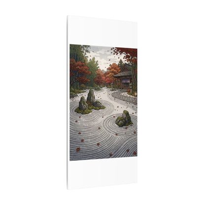 Autumn Rock Garden Ukiyo E Inspired Canvas Art | Peaceful Decor