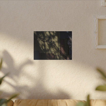 Ma Incense Smoke Canvas Art - Dark Japandi Dark Texture