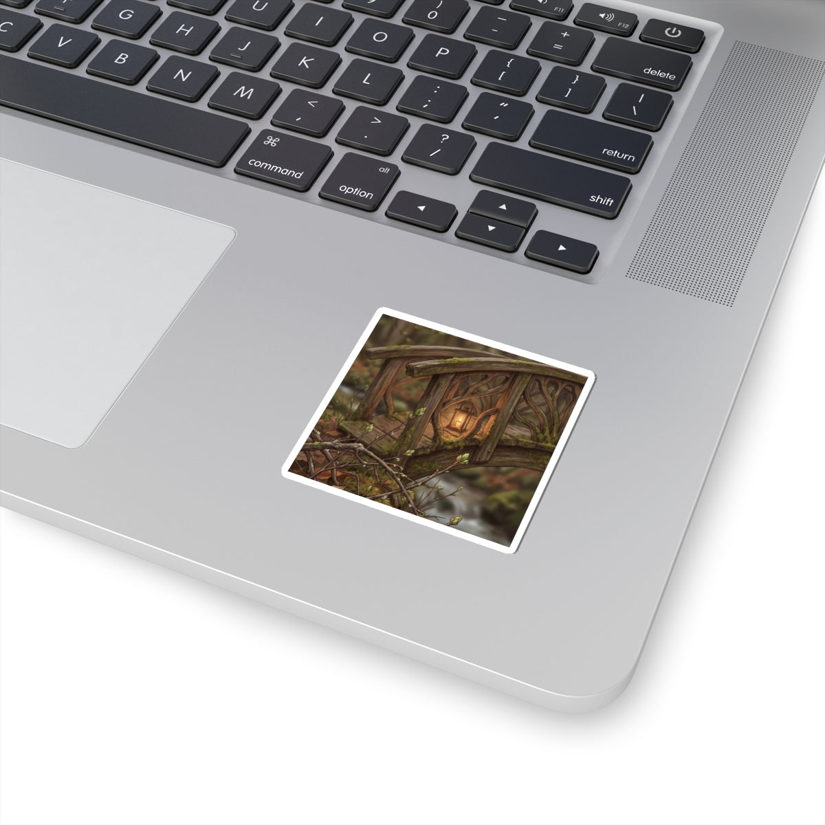 Spring Wooden Bridge Forest Whimsy Sticker | Earthy Decor