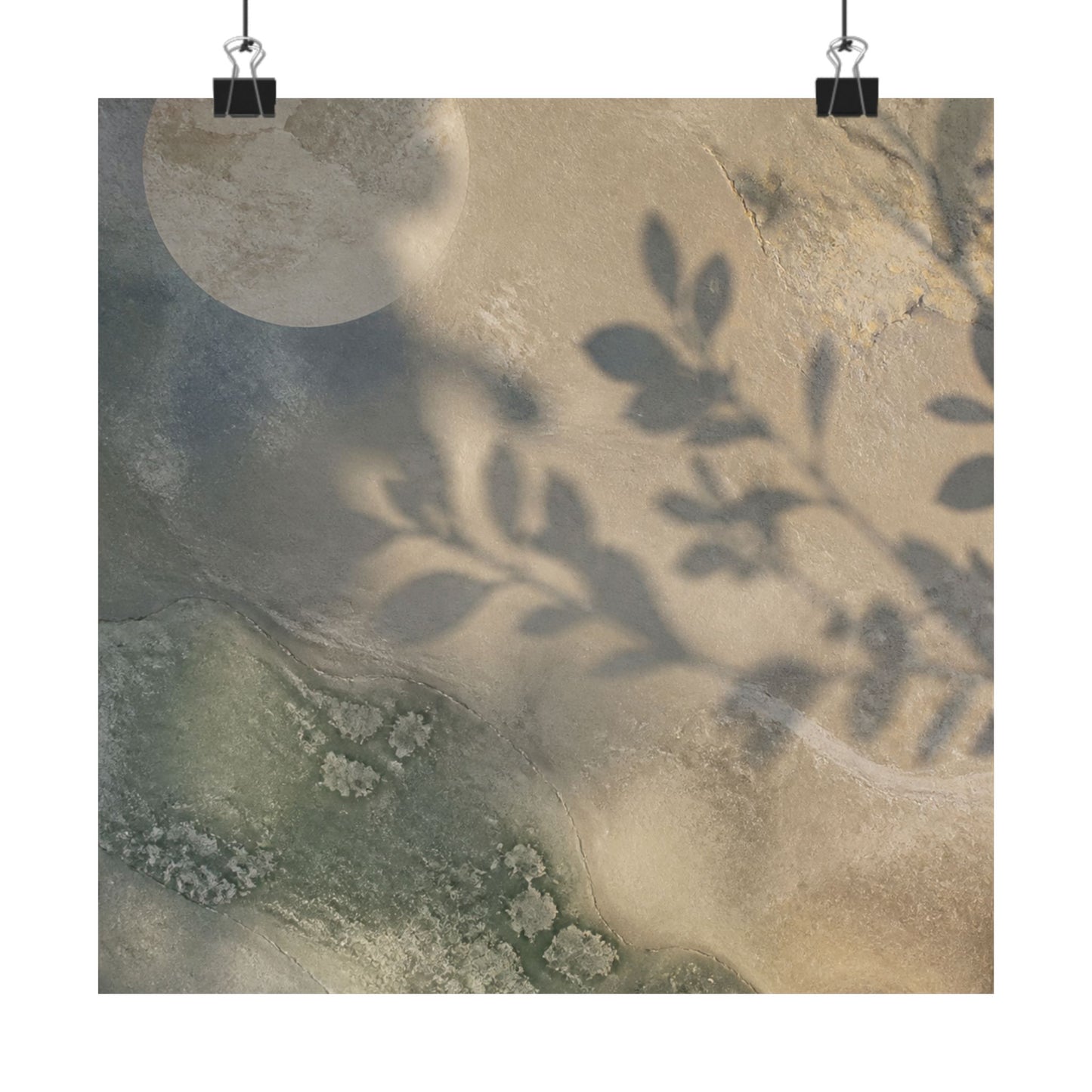 Winter Shadow Play Texture Wall Art Print | Cozy Decor