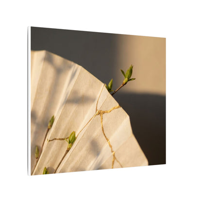 Paper Fold Gold Vein Canvas Art | Healing Kintsugi Art