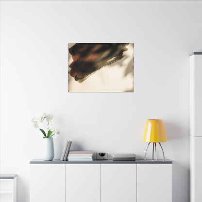 Ink Brushstroke Canvas Art | Summer Dark Japandi Moody Minimal Art