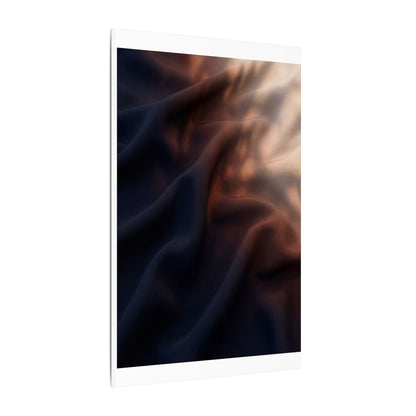Dark Japandi Silk Drape in Dawn | Shadow Zen Canvas Art