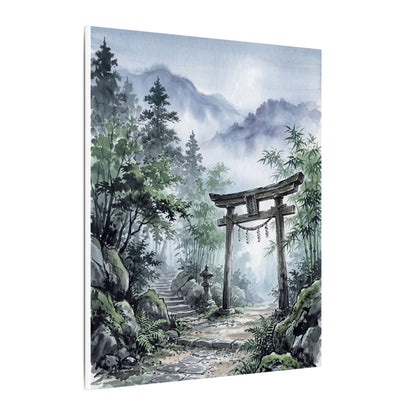 Moonlight Torii Gate Canvas Art - Zen Fukinsei