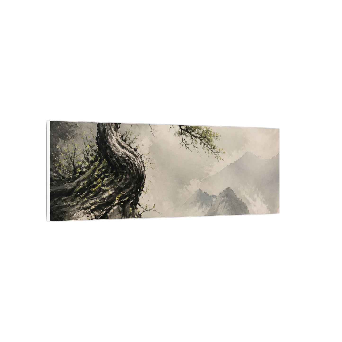 Spring Pine Tree Watercolor Canvas Art | Warm Decor