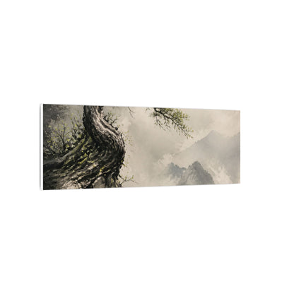 Spring Pine Tree Watercolor Canvas Art | Warm Decor