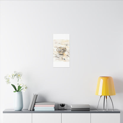 Ceramic Bowl Canvas Art | Winter Japandi Watercolor Art