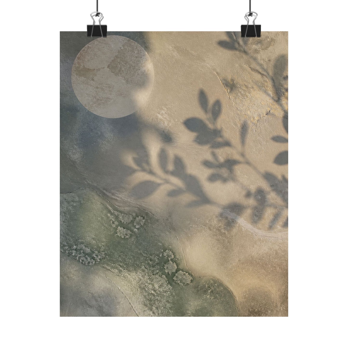 Winter Shadow Play Texture Wall Art Print | Cozy Decor
