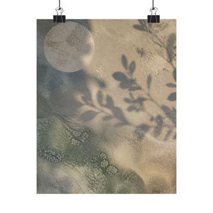 Winter Shadow Play Texture Wall Art Print | Cozy Decor