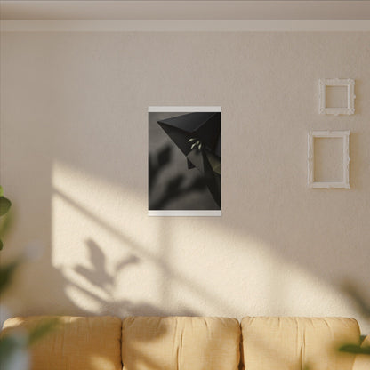 Paper Fold Moody Minimal Canvas Art | Luxurious Dark Japandi Art