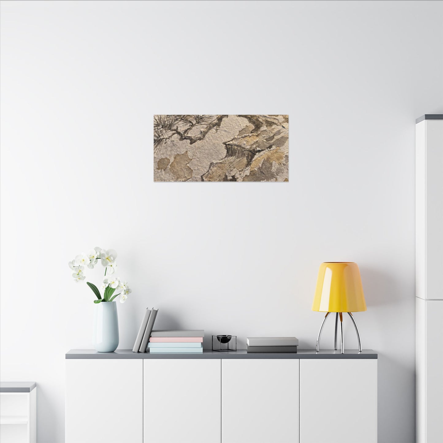 Pine Tree Canvas Art | Winter Japandi Japanese Pattern Art